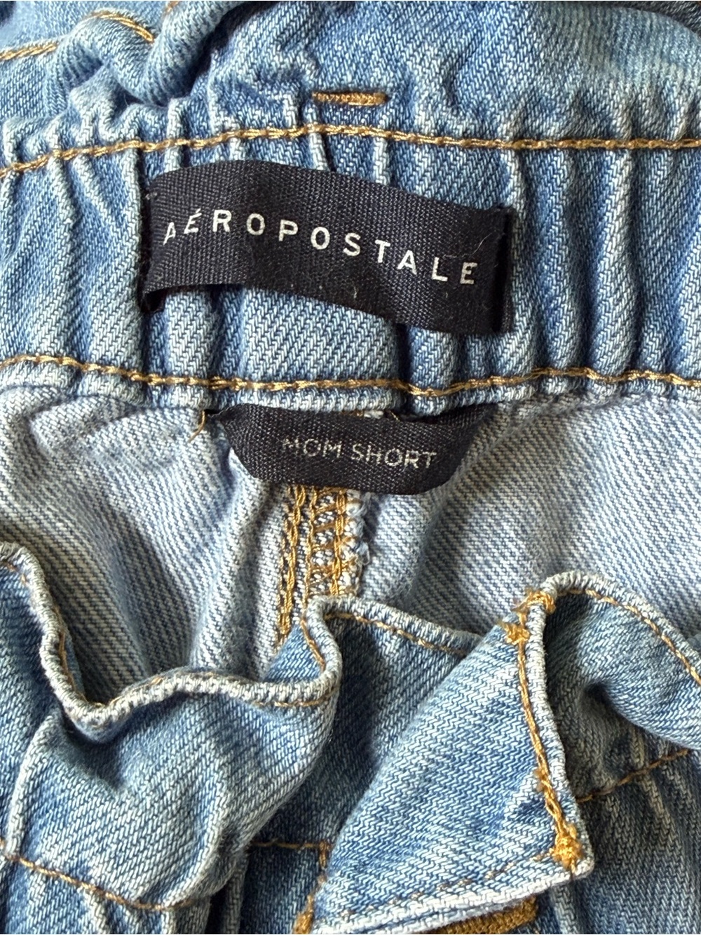 Aeropostale High Waisted Paperbag Mom Denim Shorts Size 6 32x15 - Picture 5 of 7